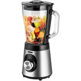 Unold Edel 1,5 L Batidora de vaso 500 W Negro, Acero inoxidable, Transparente, Batidora depie acero fino/Negro, Batidora de vaso, 1,5 L, Función de impulso, Picahielos, 0,9 m, 500 W