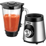 Unold Edel 1,5 L Batidora de vaso 500 W Negro, Acero inoxidable, Transparente, Batidora depie acero fino/Negro, Batidora de vaso, 1,5 L, Función de impulso, Picahielos, 0,9 m, 500 W
