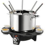 Unold Fondue elegance 0.9L plateado/Negro, Negro, Plata