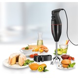 Unold M 100 D Batidora de inmersión Negro, Batidora de mano negro/Rojo, Batidora de inmersión, 1,65 m, Negro