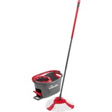 Vileda mop en steel Supermocio 3Action fregona Lana Rojo, Blanco, Limpiador de suelo negro/Rojo, Laminado, Azulejos, Madera, Lana, Rojo, Blanco