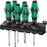 Wera 335/350/355/3, Destornillador negro/Verde, Kraftform Plus Lasertip + Bandeja