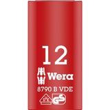 Wera Inserto de llave de vaso Zyklop VDE, 12mm, 3/8", Llave de tubo rojo/Amarillo