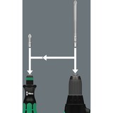 Wera Kraftform Kompakt 60 RA, Conjuntos de bits negro/Verde, 8,9 cm, Negro / Azul, Negro