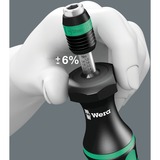 Wera Serie 7400 Destornilladores dinamométricos ajustables (0,1-3,0 Nm) , Llave de torsión negro/Verde, con porta-puntas Rapidaptor de cambio rápido 