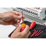 Wiha Destornillador con juego de portapuntas SoftFinish electric slimVario, 4 piezas rojo/Amarillo
