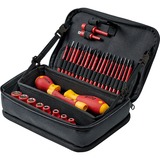 Wiha Destornillador con portapuntas 1/4" electric slimVario Set rojo/Amarillo