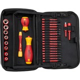 Wiha Destornillador con portapuntas 1/4" electric slimVario Set rojo/Amarillo