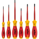 Wiha Juego de destornilladores SoftFinish electric slimFix, 6 piezas rojo/Amarillo