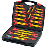 Wiha Juego de llaves planas aisladas, 6-32mm, Llave de tuercas rojo/Amarillo