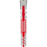 fischer DUOPOWER 10 x 80 25 pieza(s) 8 cm, Pasador gris claro/Rojo, Ladrillo, Concreto, Foam concrete, Gypsum fibre board, Albañilería, Cartón yeso, Nylon, 1 cm, 8 cm, 9 cm, 25 pieza(s)