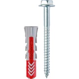 fischer Dübel DUOPOWER 10x50 S LD, Pasador gris claro/Rojo