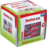 fischer Dübel DUOPOWER 12x60 LD, Pasador gris claro/Rojo