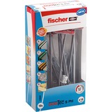 fischer Taco basculante DUOTEC 10 S PH LD, Pasador gris claro/Rojo