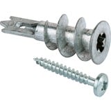 fischer Taco para placas de yeso metálico GKM 12, Pasador plateado