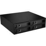 ICY BOX IB-2242SSK 13,3 cm (5.25") Bandeja para disco duro Negro, Chasis intercambiable negro, 13,3 cm (5.25"), Bandeja para disco duro, 2.5", SATA II, SATA III, Negro, Aluminio