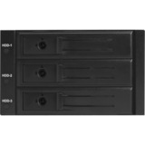 ICY BOX IB-563SSK 2x 5,25" Bandeja para disco duro Negro, Bastidor de instalación negro, 2x 5,25", Bandeja para disco duro, Negro, 2.5", SATA, SATA II, SATA III, Aluminio