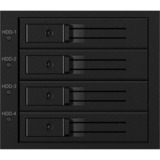 ICY BOX IB-564SSK 3x 5,25" Bandeja para disco duro Negro, Bastidor de instalación negro, 3x 5,25", Bandeja para disco duro, 2.5", SATA, SATA II, SATA III, Serial Attached SCSI (SAS), Negro, Aluminio