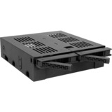 Icy Dock MB322SP-B panel bahía disco duro Negro, Bastidor de instalación negro, Negro, Metal, Plástico, 7,9.5 mm, 6 Gbit/s, Unidad de disco duro, SSD, 41,3 mm