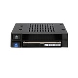 Icy Dock MB522SP-B base de conexión para disco duro Negro, Chasis intercambiable negro, Unidad de disco duro, SSD, SATA, 2.5,3.5", 6 Gbit/s, Negro, Datos, Poder