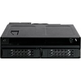 Icy Dock MB602SPO-B panel bahía disco duro Negro, Backplane  negro, Negro, Metal, 9.5,12.7 mm, 1 Ventilador(es), 4 cm, 12 Gbit/s