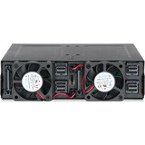 Icy Dock MB699VP-B panel bahía disco duro Negro, Backplane  negro, Negro, Metal, 15 mm, 2 Ventilador(es), 4 cm, 32 Gbit/s