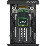 Icy Dock MB705M2P-B caja para disco duro externo Caja externa para unidad de estado sólido (SSD) Negro M.2, Convertidor negro, Caja externa para unidad de estado sólido (SSD), M.2, M.2, 32 Gbit/s, Negro