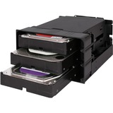 Icy Dock MB830SP-B caja para disco duro externo Caja de disco duro (HDD) Negro 3.5", Chasis intercambiable negro, Caja de disco duro (HDD), 3.5", SAS, SATA, 6 Gbit/s, Hot-swap, Negro