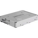 Icy Dock MB982IP-1S-1 base de conexión para disco duro Plata, Bastidor de instalación plateado, Unidad de disco duro, SSD, SATA, 2.5", 6 Gbit/s, Plata, SECC