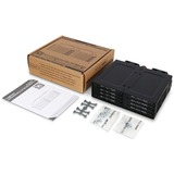 Icy Dock MB998IP-B panel bahía disco duro Negro, Bastidor de instalación negro, Negro, Metal, 5,7 mm, 2 Ventilador(es), 4 cm, 6 Gbit/s
