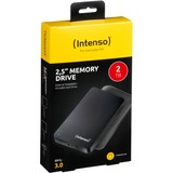 Intenso Memory Drive disco duro externo 2000 GB Negro, Unidad de disco duro negro, 2000 GB, 2.5", 3.2 Gen 1 (3.1 Gen 1), 5400 RPM, Negro