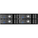 SilverStone FS204 unidad de disco multiple Negro, Chasis intercambiable negro, SATA, Serial ATA II, Serial ATA III, 2.5", 670 g, Negro