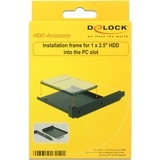 DeLOCK 18212 parte carcasa de ordenador Universal Funda de disco duro, Bastidor de instalación negro, Universal, Funda de disco duro, Metal, Negro, 6,35 cm (2.5")