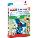 tesa Powerstrips POSTER Etiqueta de instalación, Pegamento blanco, Etiqueta de instalación, Blanco, Interior, Papel, 0,2 kg, Caja