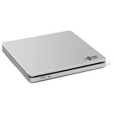 Hitachi-LG Data Storage Slim Portable DVD-Writer, Regrabadora DVD externa plateado, Plata, Ranura, Sobremesa/Portátil, DVD±RW, USB 2.0, 60000 h