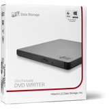 Hitachi-LG Data Storage Slim Portable DVD-Writer, Regrabadora DVD externa plateado, Plata, Bandeja, Sobremesa/Portátil, DVD±RW, USB 2.0, 60000 h, Minorista