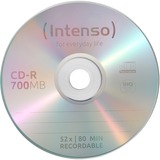 Intenso CD-R 700MB 100 pieza(s), CDs vírgenes 52x, CD-R, 120 mm, 700 MB, Caja para pastel, 100 pieza(s)