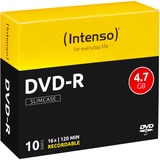 Intenso DVD-R 4.7GB, 16x 4,7 GB 10 pieza(s), DVDs vírgenes 16x, DVD-R, 120 mm, Caja de cd, 10 pieza(s), 4,7 GB