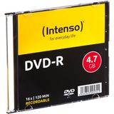 Intenso DVD-R 4.7GB, 16x 4,7 GB 10 pieza(s), DVDs vírgenes 16x, DVD-R, 120 mm, Caja de cd, 10 pieza(s), 4,7 GB