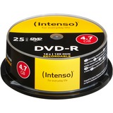 Intenso DVD-R 4.7GB, 16x 4,7 GB 25 pieza(s), DVDs vírgenes 16x, DVD-R, 120 mm, Caja para pastel, 25 pieza(s), 4,7 GB
