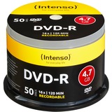 Intenso DVD-R 4.7GB, 16x 4,7 GB 50 pieza(s), DVDs vírgenes 16x, DVD-R, 120 mm, Caja para pastel, 50 pieza(s), 4,7 GB