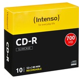 Intenso INT-1001622 Cds en blanco, CDs vírgenes 52x, CD-R, 120 mm, 700 MB, Caja de cd, 10 pieza(s)