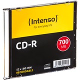 Intenso INT-1001622 Cds en blanco, CDs vírgenes 52x, CD-R, 120 mm, 700 MB, Caja de cd, 10 pieza(s)