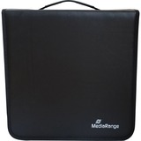 MediaRange BOX93 funda para discos ópticos Funda cartera 200 discos Negro, Bolsa negro, Funda cartera, 200 discos, Negro, Imitación piel, Vellón, 120 mm, Negro, A granel