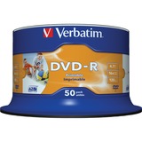 Verbatim 43533 DVD en blanco 4,7 GB DVD-R 50 pieza(s), DVDs vírgenes DVD-R, 120 mm, Imprimible, Eje, 50 pieza(s), 4,7 GB