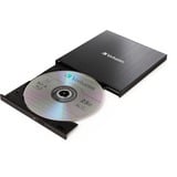 Verbatim 43888 unidad de disco óptico Blu-Ray DVD Combo Negro, Regrabadora Blu-ray externa negro, Negro, Parte superior, Portátil, Blu-Ray DVD Combo, Serial ATA III, BD, BD-R, BD-R DL, CD, DVD