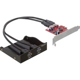 DeLOCK 61775 tarjeta y adaptador de interfaz USB 3.2 Gen 1 (3.1 Gen 1), Controlador negro, PCIe, USB 3.2 Gen 1 (3.1 Gen 1), 5000 Mbit/s, Alámbrico, Windows XP/XP-64/Vista/Vista-64/7/7-64, Linux, Minorista