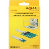 DeLOCK 62848 tarjeta y adaptador de interfaz Interno M.2, Convertidor Mini PCI Express, M.2, 0 - 80 °C, Caja