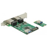 DeLOCK 63425 adaptador y tarjeta de red Interno Ethernet 1000 Mbit/s, Adaptador de red Interno, Alámbrico, M.2, Ethernet, 1000 Mbit/s, Verde