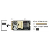 DeLOCK 63918 tarjeta y adaptador de interfaz Interno Mini-SAS M.2, Mini-SAS, Negro, Taiwán, 32 Gbit/s, -10 - 85 °C